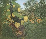 Henri Rousseau Fight Between Tiger and Buffalo USA oil painting artist